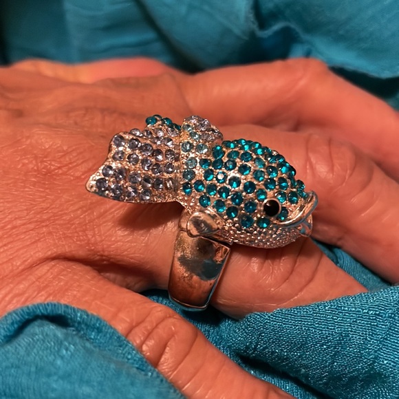 Silver and Gold Fish Rings - Picture 10 of 13